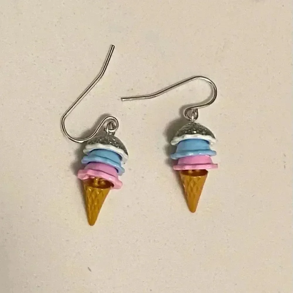 Adorable ice cream earrings and necklace